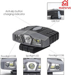2Pcs Hat Lights Clip On Rechargeable Brim Light, Ultra Bright Micro Mini LED Cap Headlamp 150 Lumens Spotlight, Waterproof Hands Free Portable Flashlight for Baseball Cap, Running, Fishing, Camping