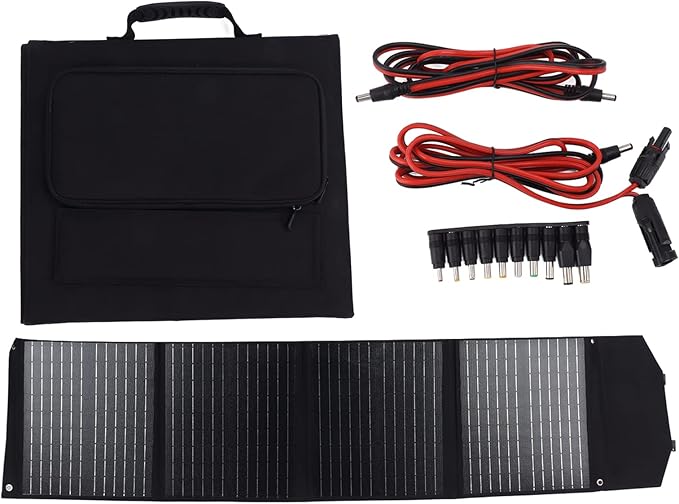 Foldable Solar Panel Waterproof Portable 4 Folds Folding Solar Panel Battery Charger for Camping Outdoor 100W 18V