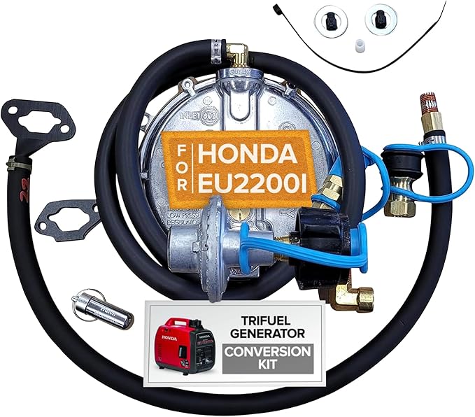 Hutch Mountain Generator Propane Conversion Kit Honda EU2200i- Tri-Fuel Conversion for Propane, Gasoline & Natural Gas - Portable Generator Backup Kit for Home Emergencies, Camping, and RVs