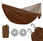 Coconut Brown Camping Hammock Hammocks with Straps, Tree Hammock 114" x 54"