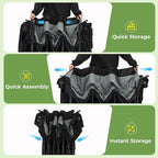 Oversized 3 Person Camping Chair with Canopy Shade Fully Padded Outdoor Folding Camping Chair Suitable For Outdoor Camping, Lawns, And Backyards Equipped With Cup Holders And A Portable Storage Bag
