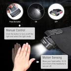 klarus HC3 Rechargeable Motion Sensor Cap Visor Light - 100 Lumens COB LED Clip on Hat Light - Headlamp Flashlight with Red Light for Fishing Running Camping Reading