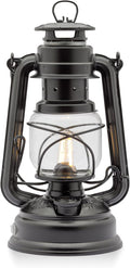 Feuerhand Outdoor Kerosene Fuel Lantern, German Made Weather Resistant Baby Special 276 Galvanized Hurricane Lamp for Camping or Patio, 10 Inches, Matte Black