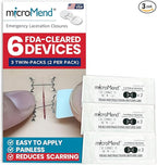 Emergency Wound Closures - Surgical-Grade Laceration Repair Without Stitches | Skin Closure Alternative to Butterfly Bandages | First Aid Kit Essential (6 Medium Wound Closure Devices)