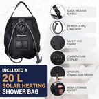 KingCamp Shower Tent, Portable Privacy Tent Outdoor Camping 1/2 Room Toilet Tents with Shower Bag & Dressing Room for Beach, Camping & Hiking