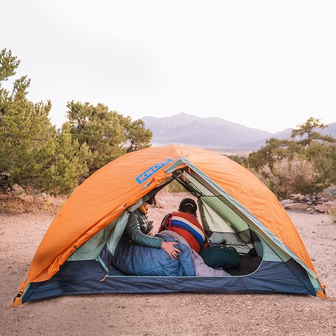 Kelty Wireless Freestanding Camping Tent, 2 4 or 6 Person Size, Huge Interior and Peak Height, Intuitive + Easy to Pitch, Color Coded Setup