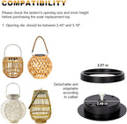 Solar Light Replacement Top 4 Pack Used to Replace Broken Solar Lantern Parts It Works with Openings from 2.45 Inches All The Way Up to 3.3 Inches