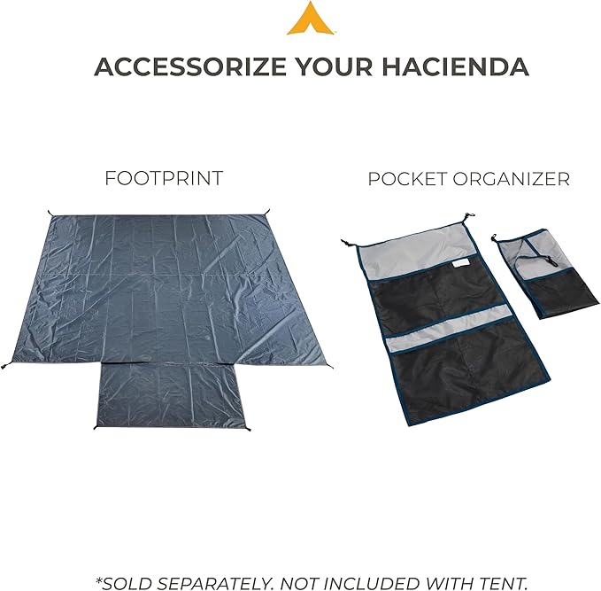 TETON Sports Hacienda 8 Person Family Camping Tent, Large Gear Loft and 4 Storage Pockets, Swinging Door Makes it Easy to Access, Full Mesh Roof, Waterproof Rainfly