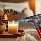 5 Pack Torch Lighters Butane Refillable Torch Lighter Jet Flame Multi Utility Lighter Mini Blow Torch Butane Gas Torch for Candle Grill BBQ Camping (Without Fuel)