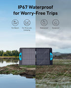 Anker SOLIX PS100 Solar Panel with Adjustable Kickstand, 100W Foldable Portable Solar Charger, IP67 Waterproof, 23% Higher Energy Conversion Efficiency, for Camping, RVs, and Blackouts