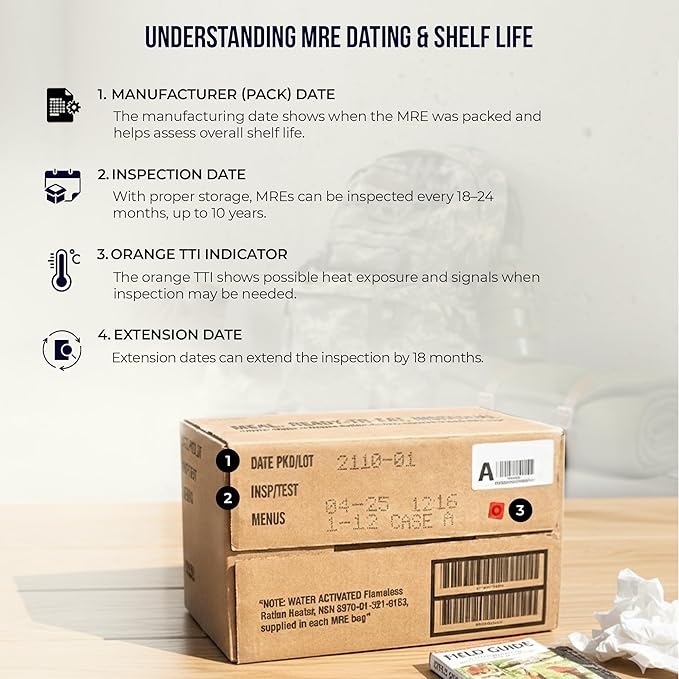 Wornick Sopacko, Ameriqual MRE Meals Ready to Eat Inspection dates 2025 or 2026 or Better , Emergency Food Supply, Survival Camping Outdoor (INSPECTION DATE IS NOT EXPIRATION DATE) 12 Pack(A & B Case Bundle, 2, Count)