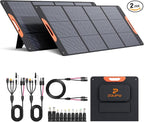 320W (2x160W) N-Type 16BB Portable Solar Panel, 25% High Efficiency Foldable Solar Charger with Bypass Diodes for Power Stations,IP67 Waterproof for RV Camping Off-Grid & Emergency Backup