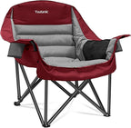 Oversized Camping Chair, Portable Folding Camping Chairs with Side Pocket, Cup Holder and Carry Bag, Heavy Duty Outdoor Camping Chairs for Adults, Fishing, Sports, Trip, up to 400lbs, Style 3