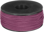 MECCANIXITY 1.18mm x 164 Feet Paracord Micro Cord Rope 100 LB Polyester Braided Cord Spool for Camping Outdoor Jewelry Bracelet, Plum Red