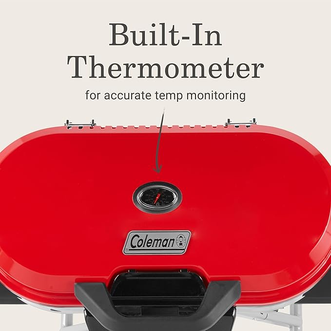 Coleman RoadTrip 285 Portable Stand-Up Propane Grill with 3 Adjustable Burners & Instastart Ignition, 20,000 BTUs of Power for Outdoor Cooking, Camping, Tailgating, Grilling, BBQs, & More