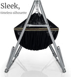 Tranquillo Adjustable Hammock Stand, Collapsible Camping Hammock and Stand, 650 lbs Capacity Deluxe Double Hammock Stand for 2 Persons, Portable Everywhere Easy Assembly Non-Slip and Noise-Free, Black
