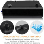 Portable Water Tank, 105 Gallon Foldable PVC Rectangular Black Water Storage Bladder with 3/4" Spigot and Hose Kit for Camping, Garden, Emergency Use