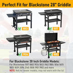 Griddle Replacement Top for Blackstone 28" Griddle 1517 1853 1883 1803 1924, Heavy Duty Steel Flat Top Griddle for Blackstone 2 Burner Gas Grill with Rear Grease System