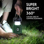 2025 Solar Camping Lantern with Fan,Rechargeable Camping Fans Charging for Phone, Battery Operated Light for Hurricane Power Outage Tent Emergency Camping Gear Must Haves, Christmas gifts for Mens Dad