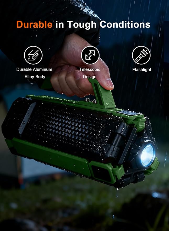Rechargeable Telescopic Camping Light, 15000mAh Collapsible Lantern with 270° Rotation & Dimming, Portable Flashlight, Waterproof Tent Light for Outdoor Camping, Hiking, Barbecue, Fishing & Emergency