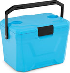 COSTWAY Insulated Portable Cooler, Hard Shell Ice Chest w/ 2 Cup Holders, Bottle Opener, Drain Plug, 3-Day Ice Retention, Outdoor Leak-Proof Dry Box for Beach, Camping, Fishing, Picnic