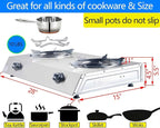 Propane Stove 2 Burner Auto Ignition Propane Burner 26000 BTU Gas Stove with CSA LPG Hose for Outdoor, Emergency