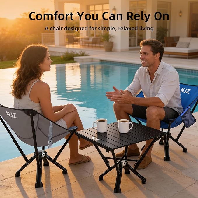 Folding Outdoor Chair — Easy Outdoor Comfort, Simple One-Piece Design, Stable Aluminum Frame, Relaxed Seating for Backyard, Camping & Everyday Use