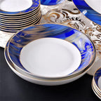 Vintage 52 Tableware Bone China Bowl, Chopsticks, Dish and Plate Set Household Kitchenware