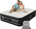 air Mattress Queen with Built in Pump – 18-Inch Thickened Inflatable Mattress for Easy Travel, Supports Up to 650 Pounds