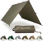 AquaQuest Safari Tarp – Lightweight Waterproof (5,000mm) Seam-Taped Ripstop Rain Fly for Backpacking, Thru-Hiking & Hammock Camping