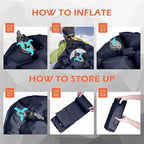 Ultralight Camping Inflatable Sleeping Pad - Built-in Headrest Air Cushion for Travel Hiking Outdoor Adventures(01Orange)