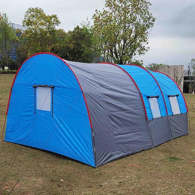 Tunnel Tent Outdoor Camping Tents W/Bedroom,Large Space for 5/8 People,Portable Lightweight Weatherproof Camping Tent for Parties Picnic,Travel Camping Family Tents Shelter