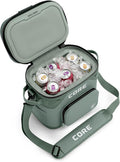 CORE Magnetic Leak Proof Soft Cooler with Waterproof Zipper | Insulated Bag Portable Ice Chest Box | Best Soft Cooler for Food & Beverages for Tailgating, Car Camping, Travel, and Family Beach Picnics
