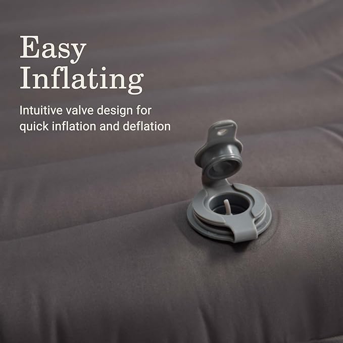 Coleman Inflatable Sleeping Pad Soft & Comfortable with Brushed Knit Surface, Easy Inflatation, Lightweight, Green