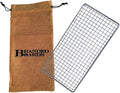 Portable Bushcraft Stainless BBQ Cooking Grill Grate, Bamboo Cutting Board, Burlap Bag, Mini Knife, Fire Starter Kits. Camping, Campfires, Backpacking, Hunting & Fishing Gear