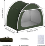 Bike Storage Shed, Oversized Storage Tent for 3-4 Bikes, Portable Foldable Garage/Garden Storage Tents, Waterproof Anti-uv Outdoor Bicycle Cover, Green