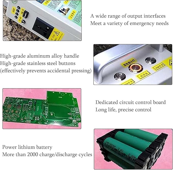 150W Portable Hand Crank Generator, High Power Emergency Dynamotor with USB Plug AC110V/220W for Camping, Sudden Power Outages