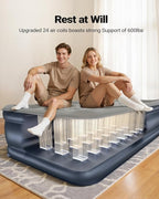 iDOO Twin XL Air Mattress Built in Pump, Upgraded Inflatable Blow up Mattress, 2-Min Twin Size Air Mattress for Home Guest, 80'' Extra Long Air Bed with Carry Bag, Colchon Inflable