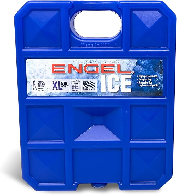 Engel 32°F Cooler & 5°F Freezer Packs - Made in The USA - Ice Packs for Boating, Fishing, Camping & Food Storage. The Perfect Non-Toxic Safe Replacement for Regular Ice or Dry Ice.