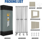 HOTEEL 10x30 Heavy Duty Pop up Canopy Tent for Parties with 8 Sidewalls, Easy Setup Outdoor Commercial Instant Gazebo for Wedding Event, with Portable Bag & Sand Bags, Khaki(Hexagonal Frame)