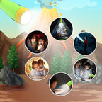 2Pack Rechargeable Dinosaur Flashlight with Roar for Kids, Camping Gear Handheld Flashlight for Kids, Halloween Christmas Lights for Boys Girls, Dino Kid Lantern