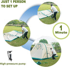 Inflatable Tent Clamping Tent for 8-10 People Oxford Fabric Air Tent Waterproof Oversized Family Tent for Outdoor Camping and Glamping