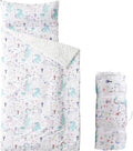 Bunnikins & Clover Toddler Nap Mat with Removable Pillow, Nap Mats for Preschool, Easy Clean Toddler Nap Pad for Kindergarten, Kids Sleeping Bag for Travel Camping