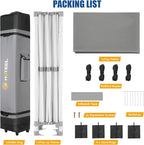 HOTEEL 10x15 Heavy Duty Pop up Canopy Tent for Parties Without Sidewalls, Easy Setup Outdoor Commercial Instant Gazebo for Wedding Event, with Roller Bag & Sand Bags, Grey(Hexagonal Frame)