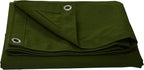 CARTMAN Finished Size 10x12 Feet Canvas Tarp with Rustproof Grommets, Heavy Duty Multipurpose Tarpaulin Cover for Canopy Tent, Roof, Camping, Woodpile