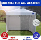 3PCS Canopy Sidewalls for 10x10 Pop Up Canopy Tent Waterproof, 99% UV Protection, 3 Piece Sidewalls, (Sidewall Only, Canopy Tent NOT Included)