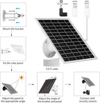 5V 6W USB Solar Panel Portable 5 Volt 6 Watt High Efficiency Monocrystalline Solar Panel Charger Type-C Micro USB C DC Port for Camera Fan Camping Lantern Etc (2 Pack White)