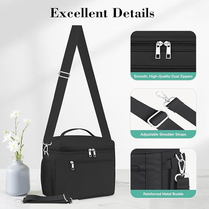 DALINDA Lunch Bag Cooler Bag Lunch Box for Women Men, 13L Large Insulated Leak Proof LunchBox Lightweight for Picnic,Grocery,Beach,Camping,Travel,Work