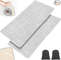 2 Pack Cot Mattress Topper Pad Quilted Foam Camping Single Soft Portable Sleeping Topper with Storage Bag Waterproof Non-Slip Bottom for Camp Cot Rv Bunk Narrow Twin Beds, 75 x 30 Inch