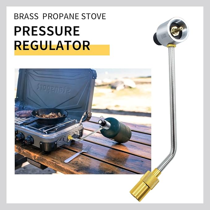 MENSI 1LB Propane Gas Pressure Regulator Replacement For ‎Stansport Camping Stove Tube to Propane One Pound Cylinder Tank 15PSIG Compatible with Camp Chef Everest Grill 189-100